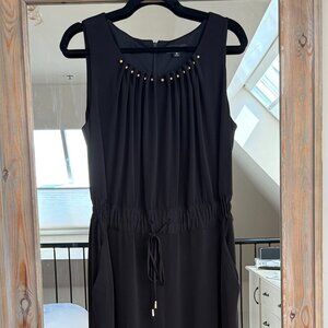 Tahari ASL Black Sleeveless Jumpsuit
